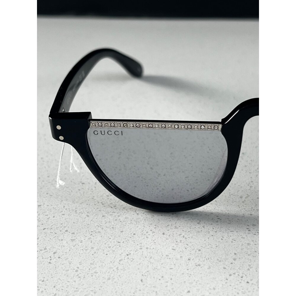 GUCCI Novelty GG1368S001 Round BLACK CRYSTAL Sunglasses - Picture 7 of 11